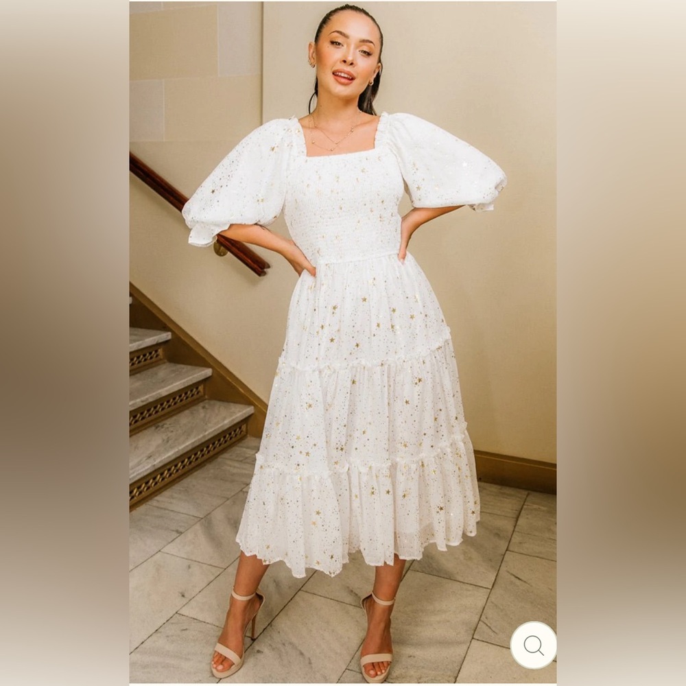 Ivy City MIDSUMMER NIGHTS DRESS Smocked midi dress